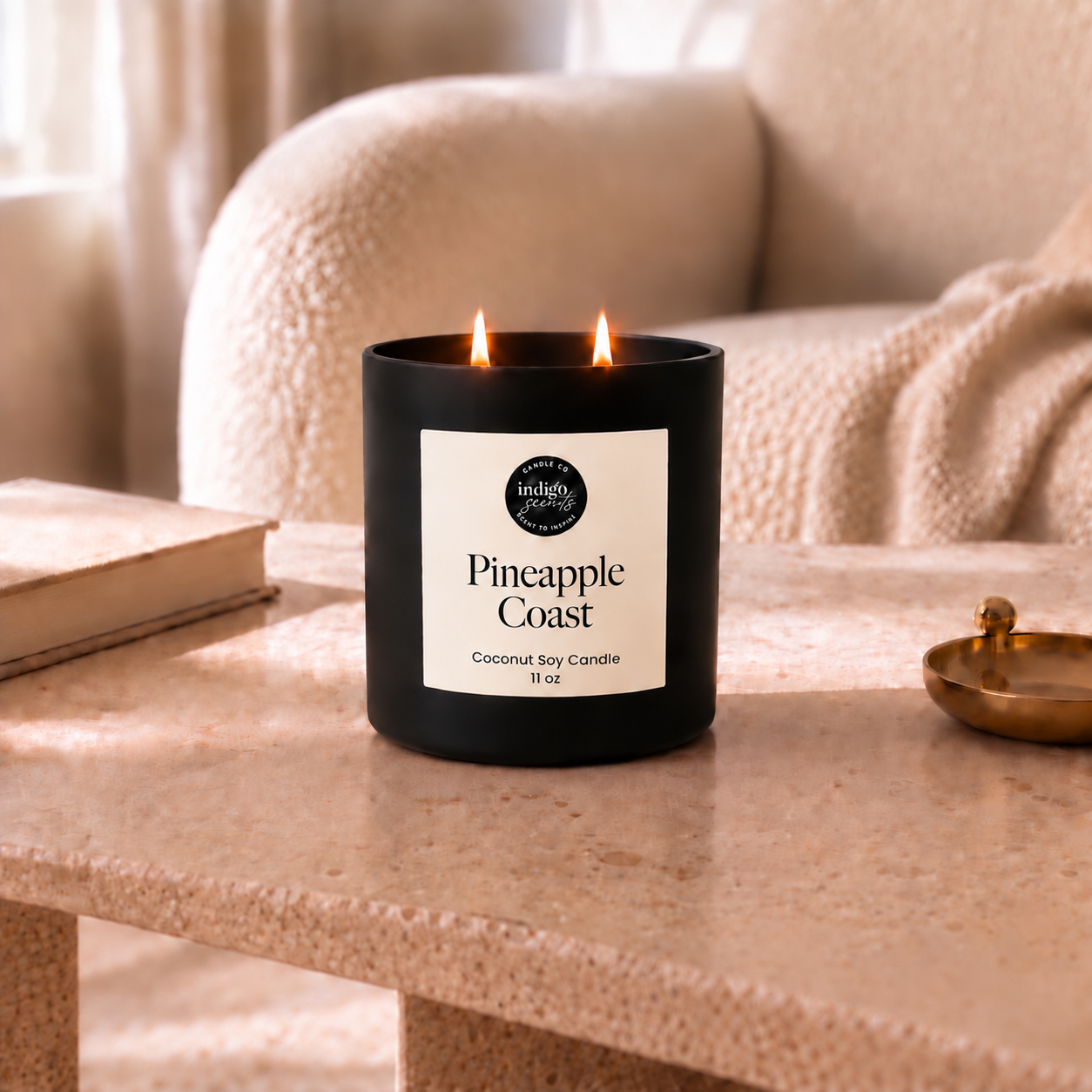 Pineapple Coast Candle | Matte Black Jar