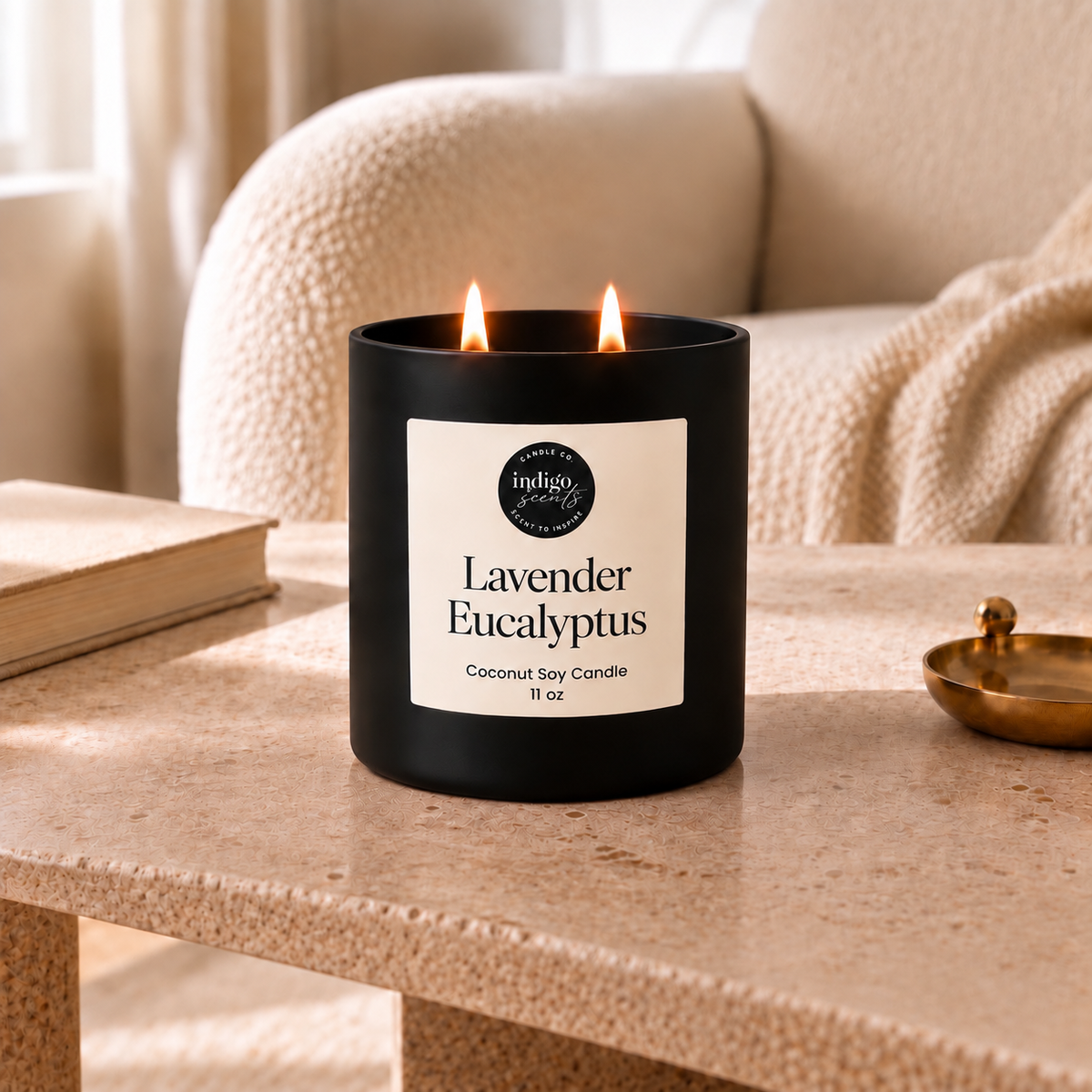 Lavender Eucalyptus Candle | Matte Black Jar