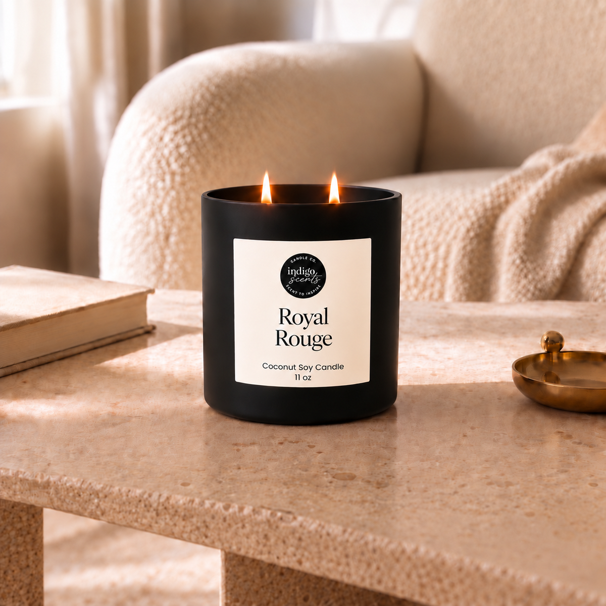 Royal Rouge Candle | Matte Black Jar
