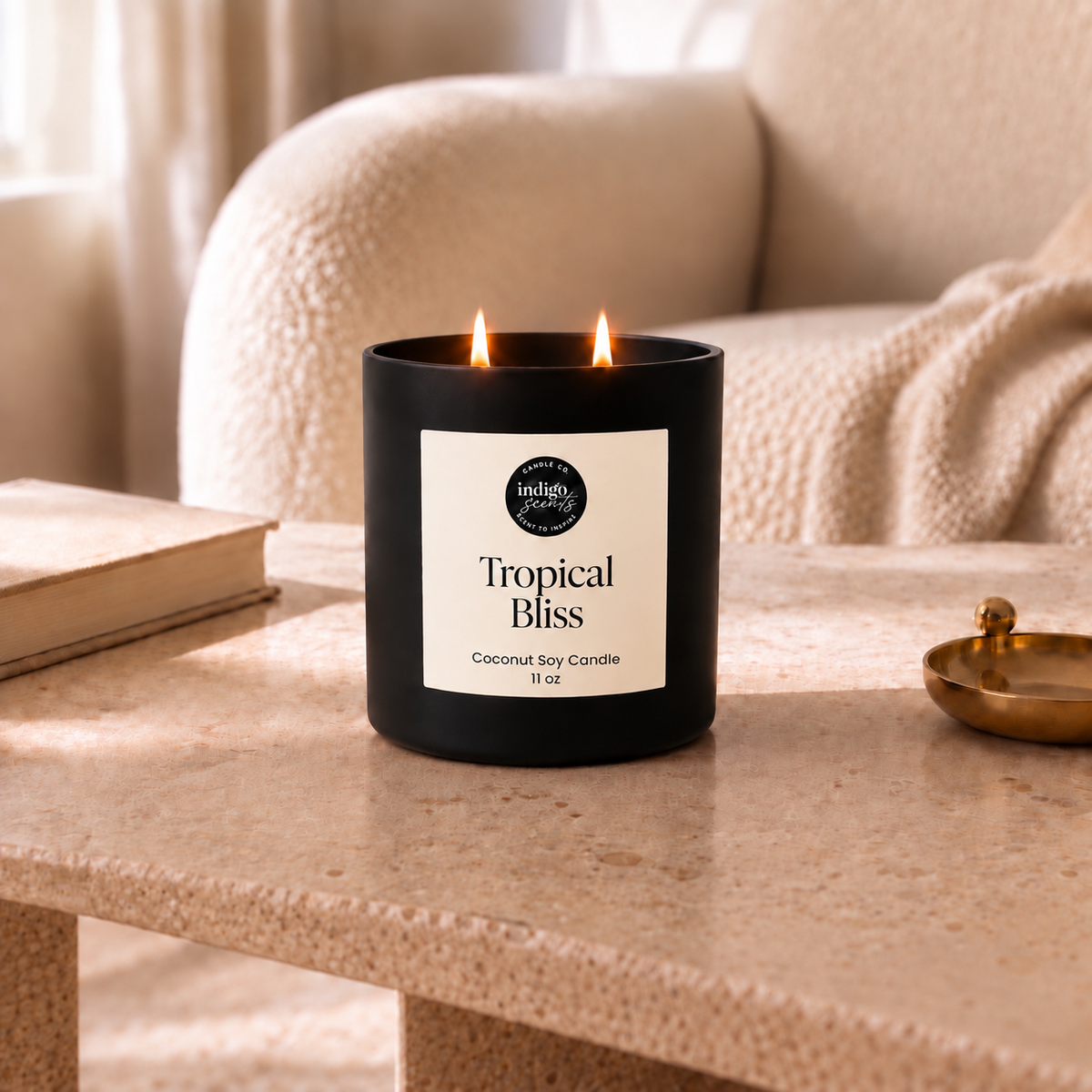 Tropical Bliss Candle | Matte Black Jar