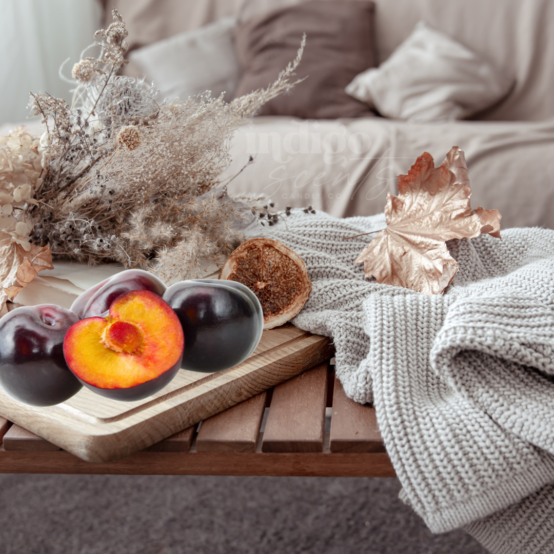 Cashmere Plum | 10 oz. Clear Jar | Coconut Soy Candle