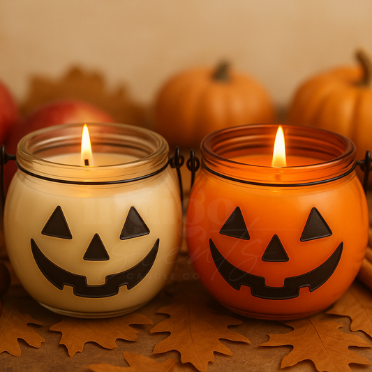 Jack-O’-Lantern Coconut Soy Candle | Festive Pumpkin Fall Candle