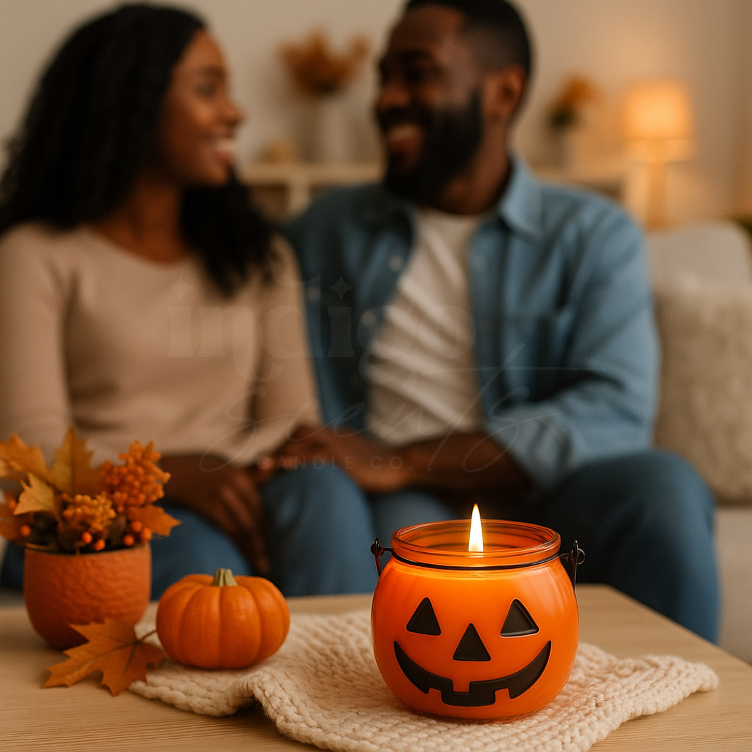 Jack-O’-Lantern Coconut Soy Candle | Festive Pumpkin Fall Candle