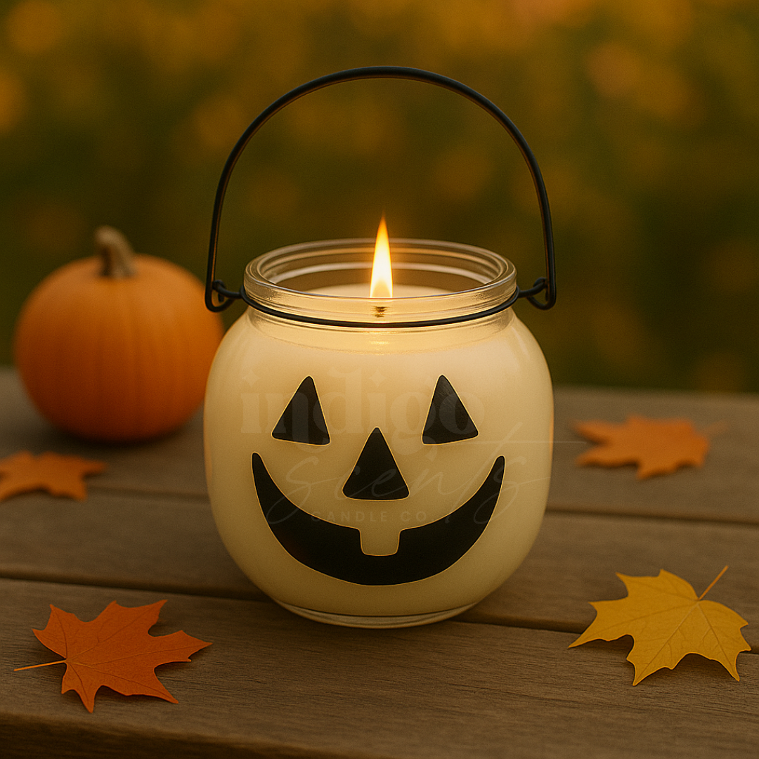 Jack-O’-Lantern Coconut Soy Candle | Festive Pumpkin Fall Candle