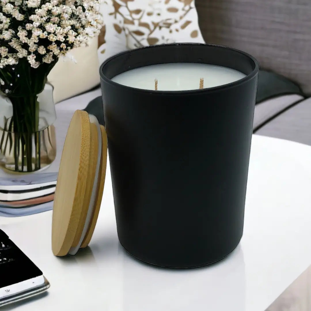 Black Birch | 10 oz. Matte Black Jar | Coconut Soy Candle