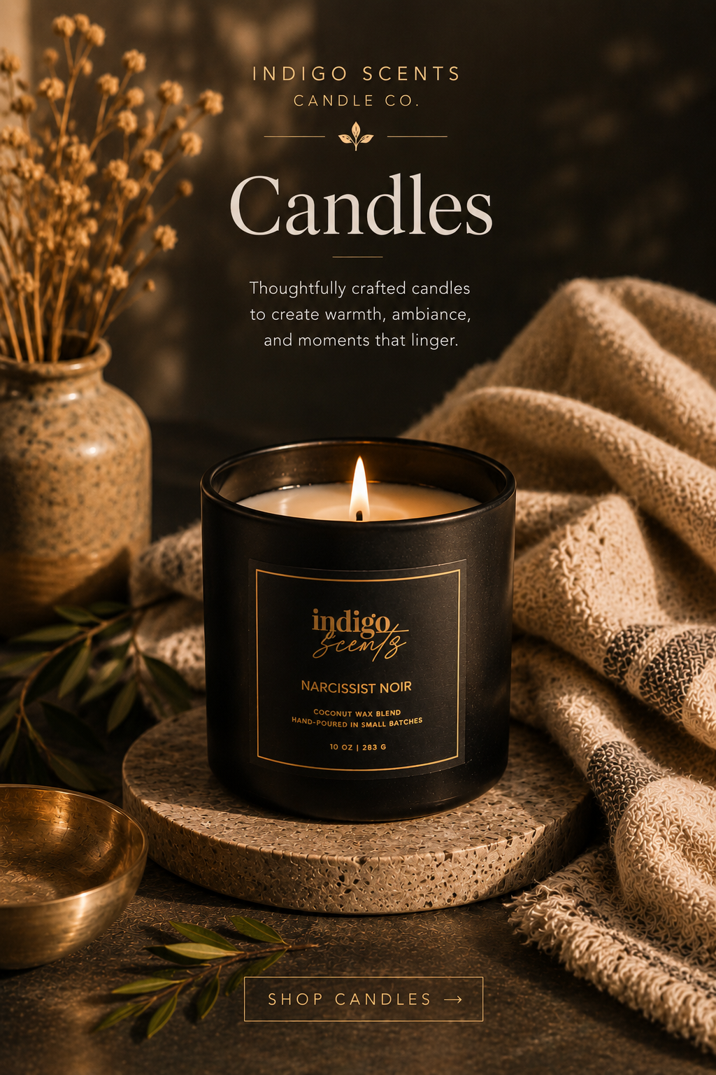INDIGO SCENTS CANDLE COLLECTION PHOTO