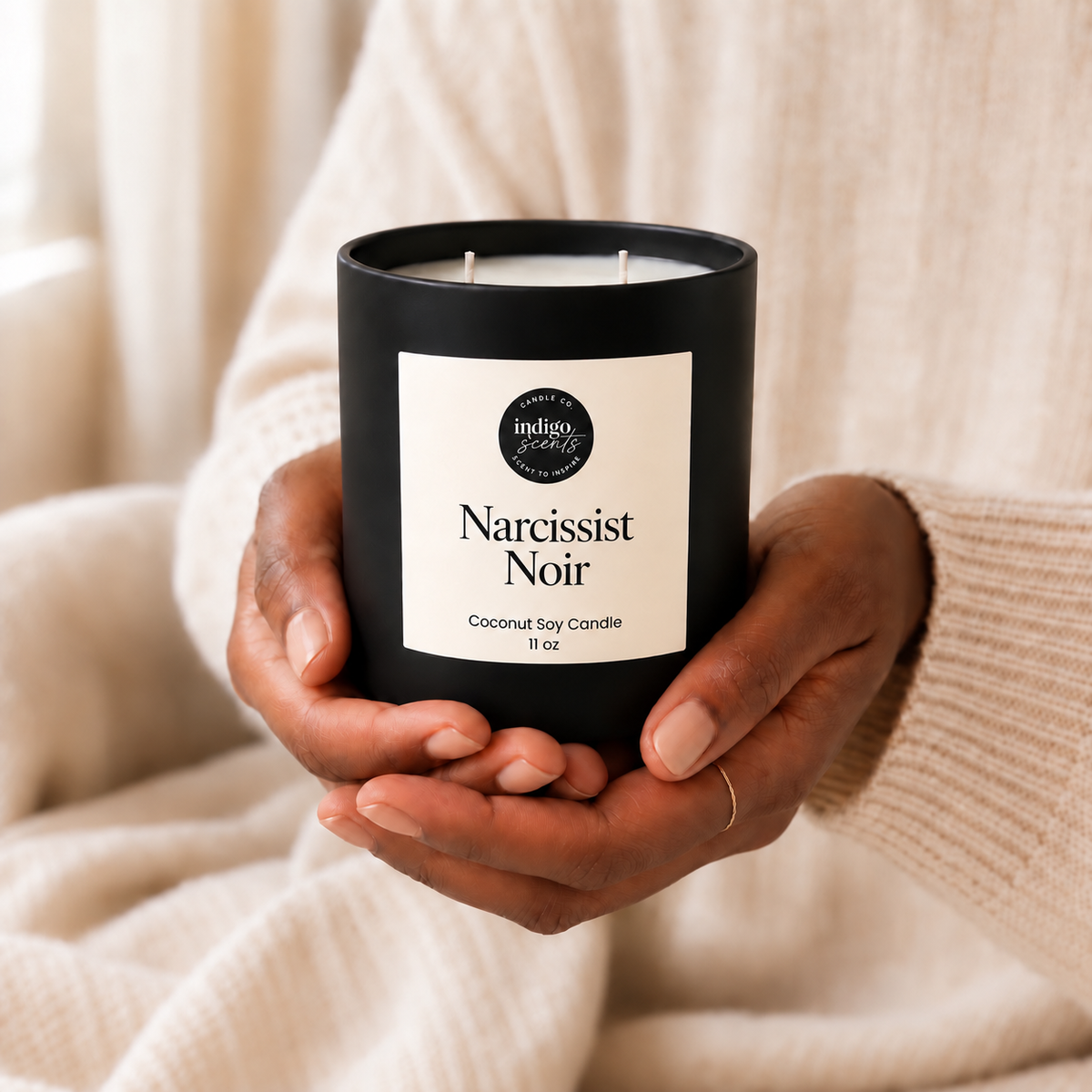 Narcissist Noir Candle | Matte Black Jar