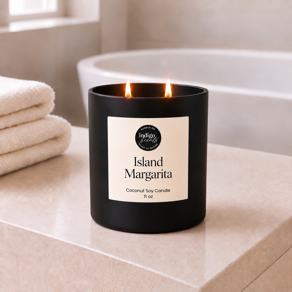 Island Margarita Candle | Matte Black Jar