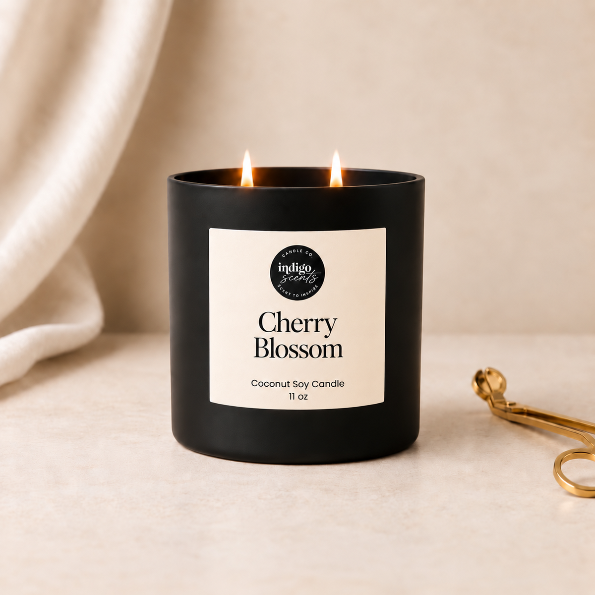 Cherry Blossom Candle | Matte Black Jar