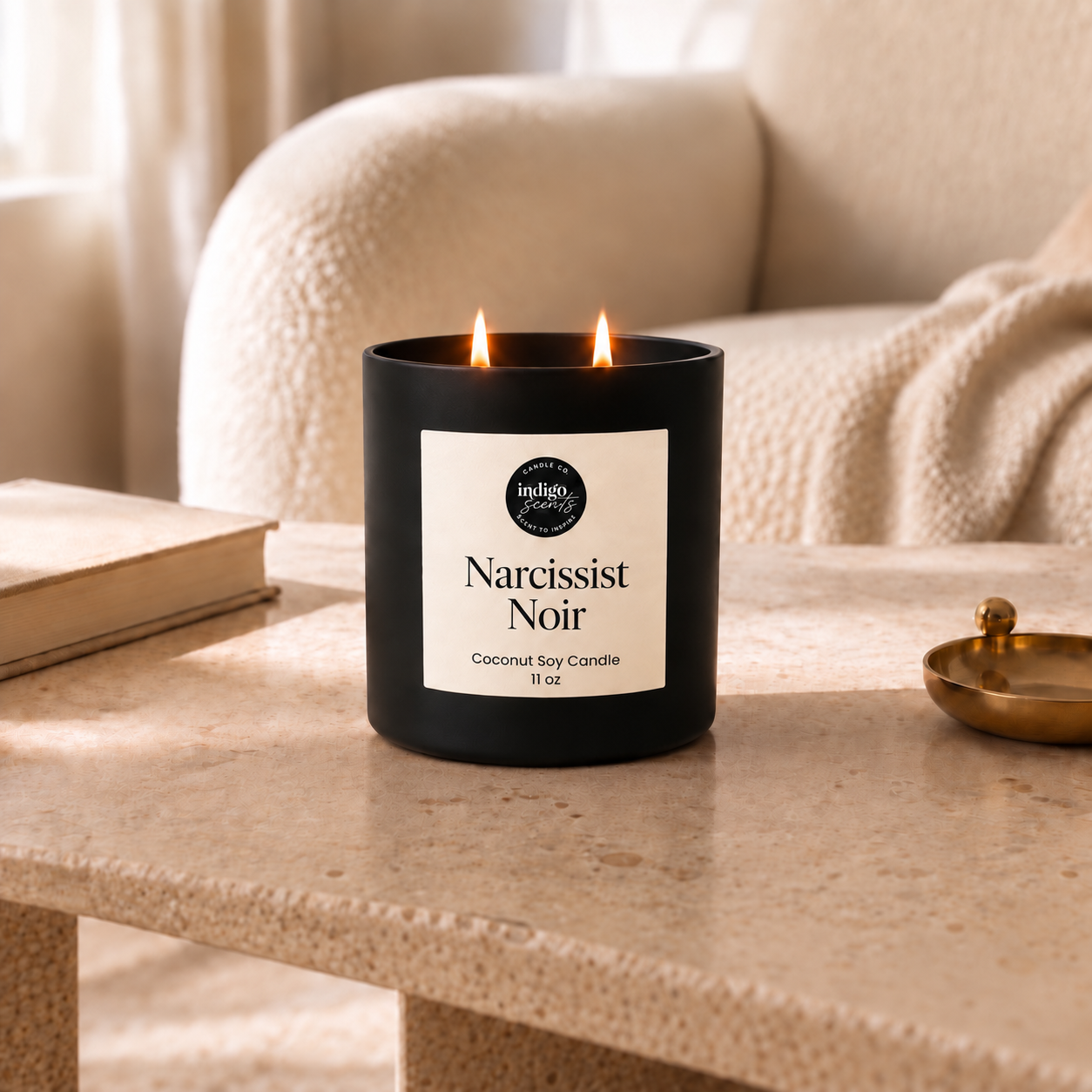 Narcissist Noir Candle | Matte Black Jar