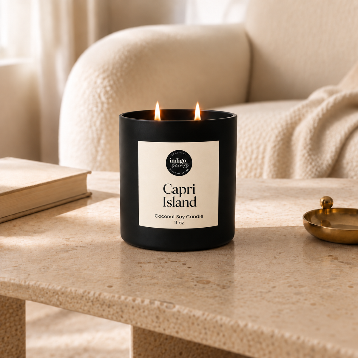 Capri Island Candle | Matte Black Jar