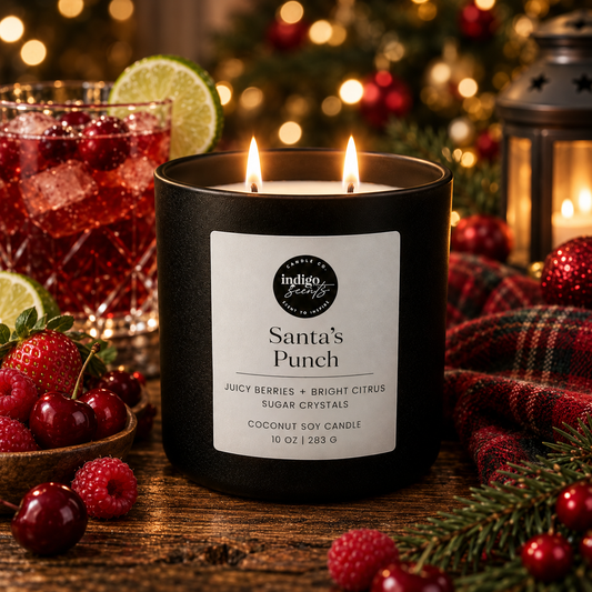 Santa’s Punch Winter Candle | 11 oz. Matte Black Jar