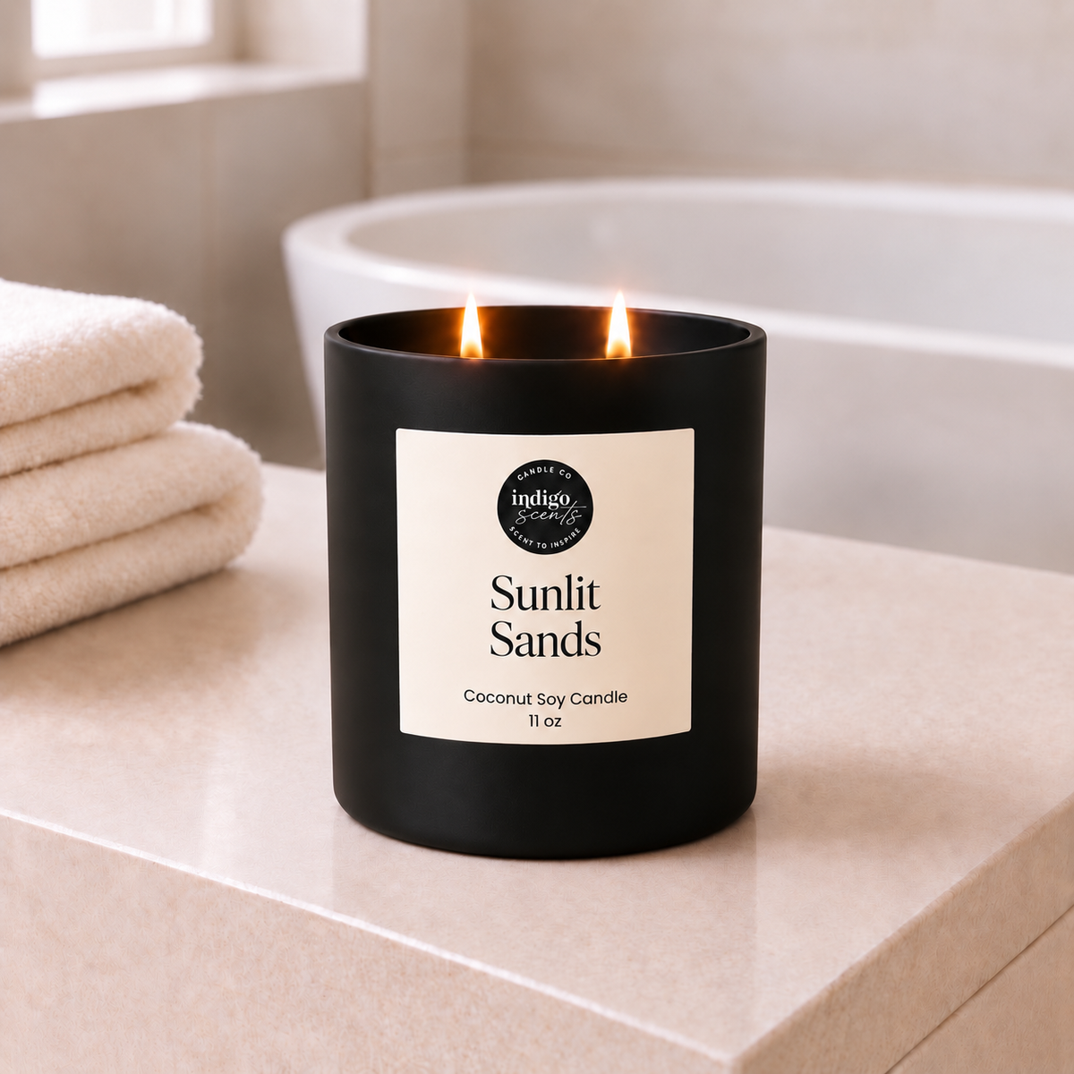 Sunlit Sands Candle | Matte Black Jar