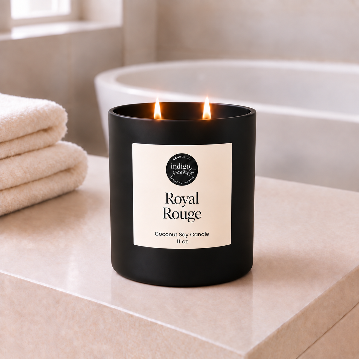 Royal Rouge Candle | Matte Black Jar