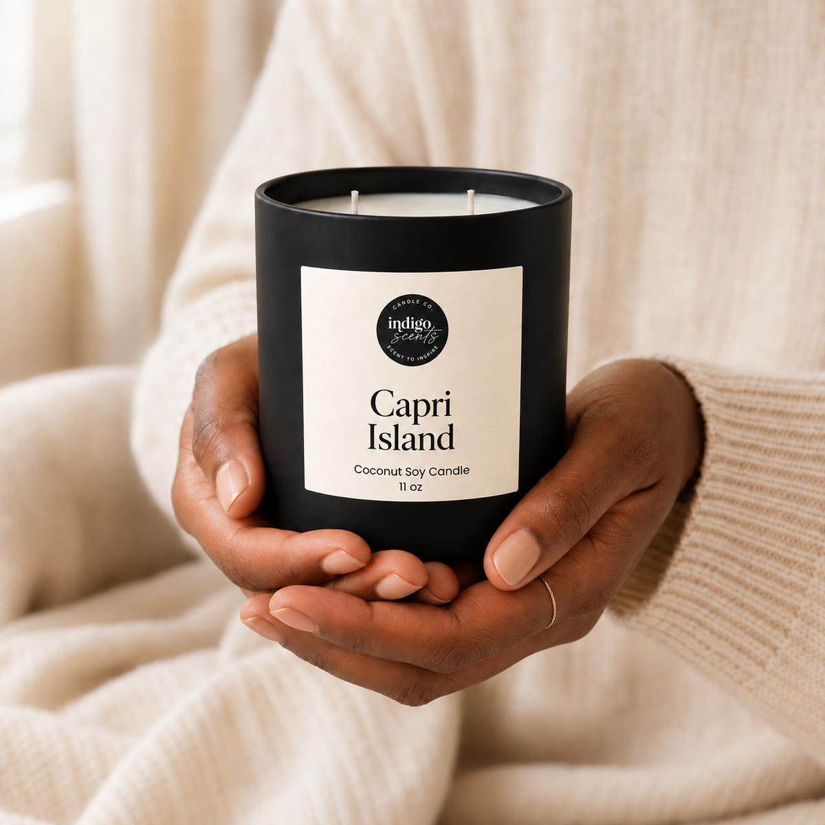 Capri Island Candle | Matte Black Jar