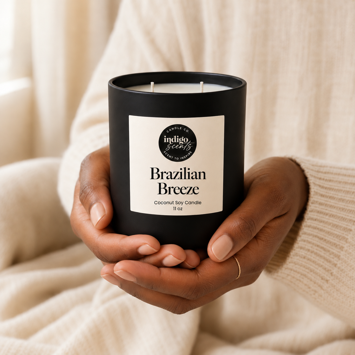 Black Oak & Amber Candle | Matte Black Jar