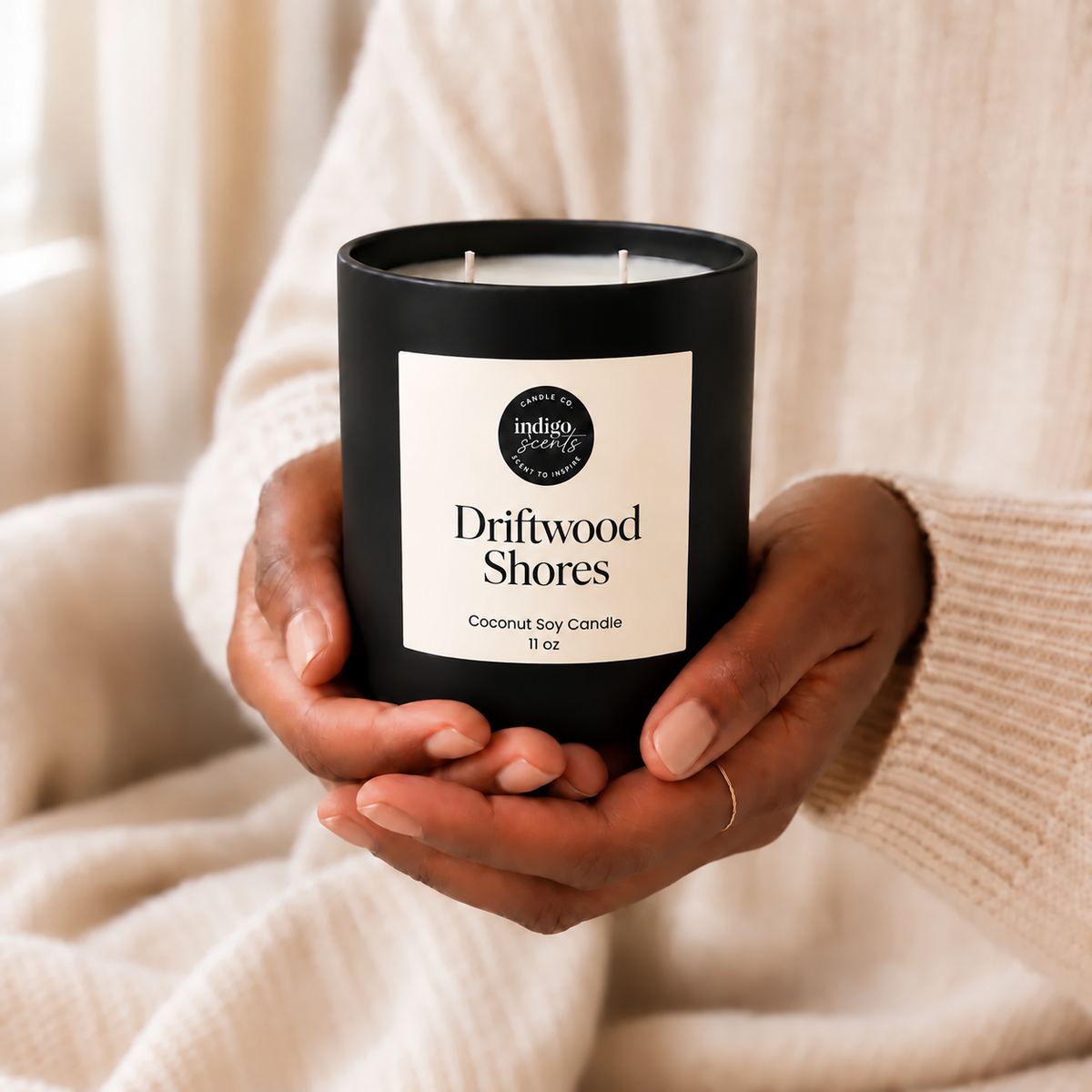 Driftwood Shores Candle | Matte Black Jar