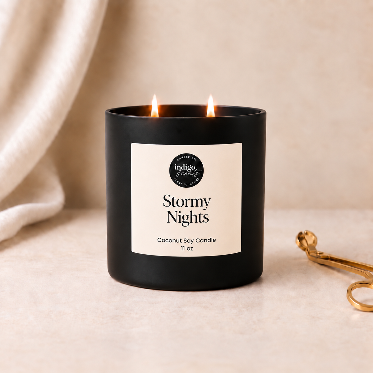 Stormy Nights Candle | Matte Black Jar