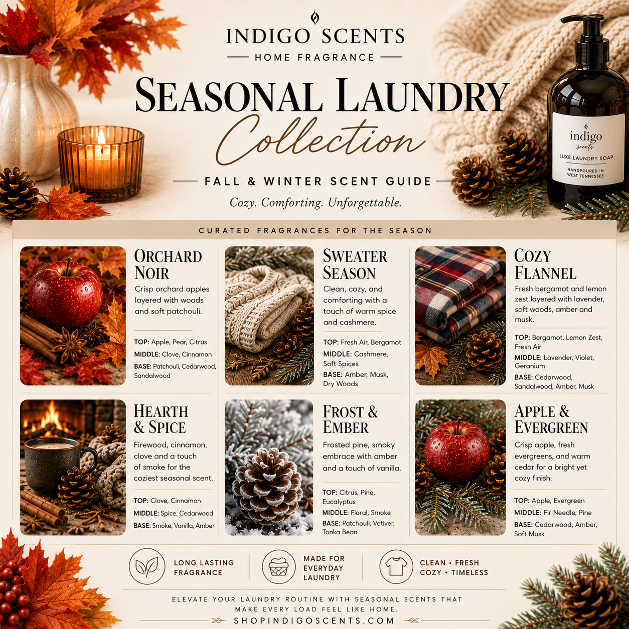 Seasonal Laundry Care | Fall & Winter Scented Laundry Collection
