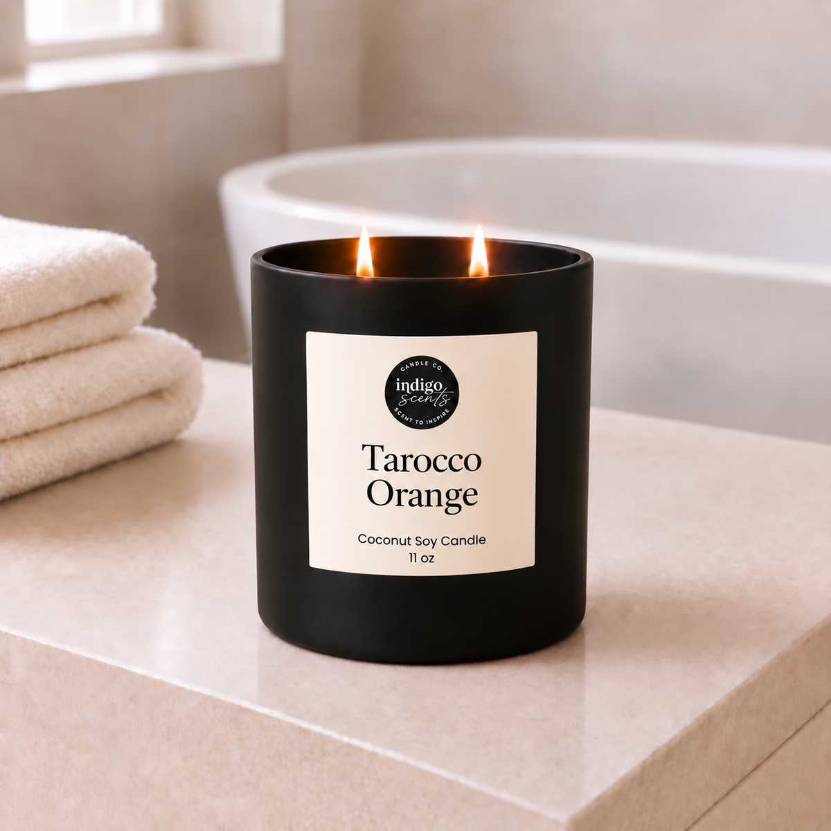Tarocco Orange Candle | Matte Black Jar