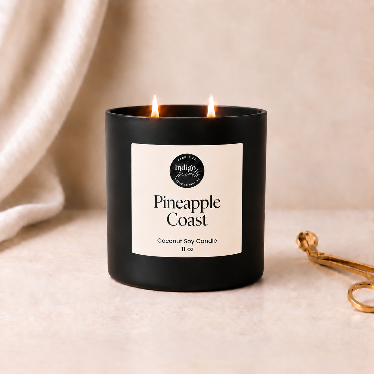 Pineapple Coast Candle | Matte Black Jar