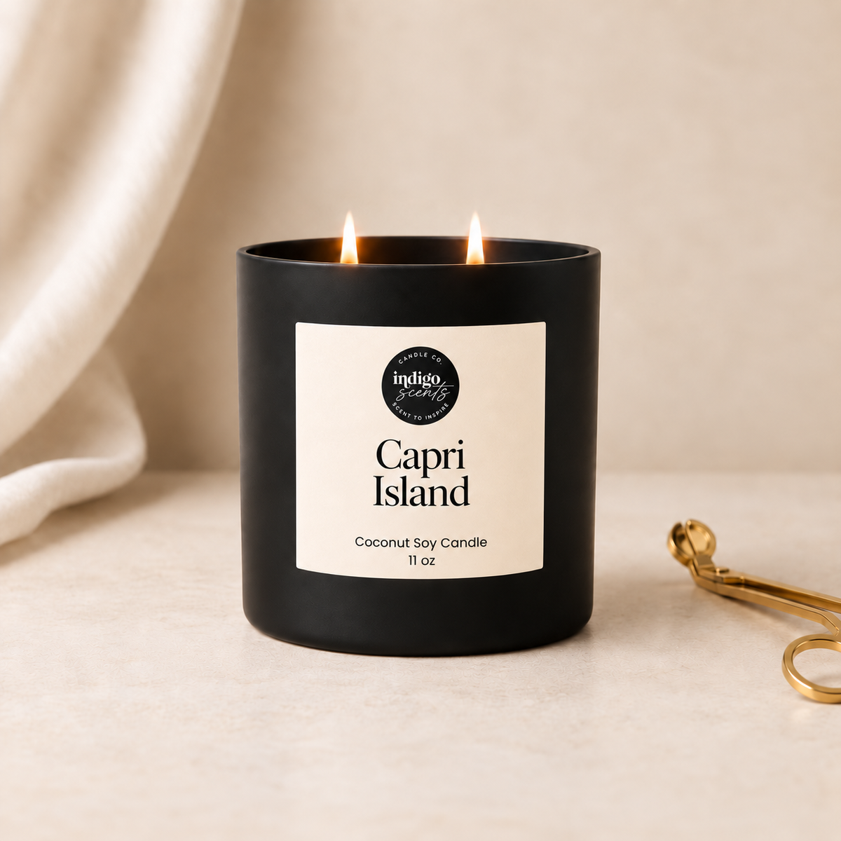 Capri Island Candle | Matte Black Jar