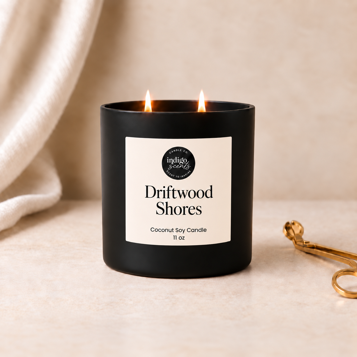 Driftwood Shores Candle | Matte Black Jar