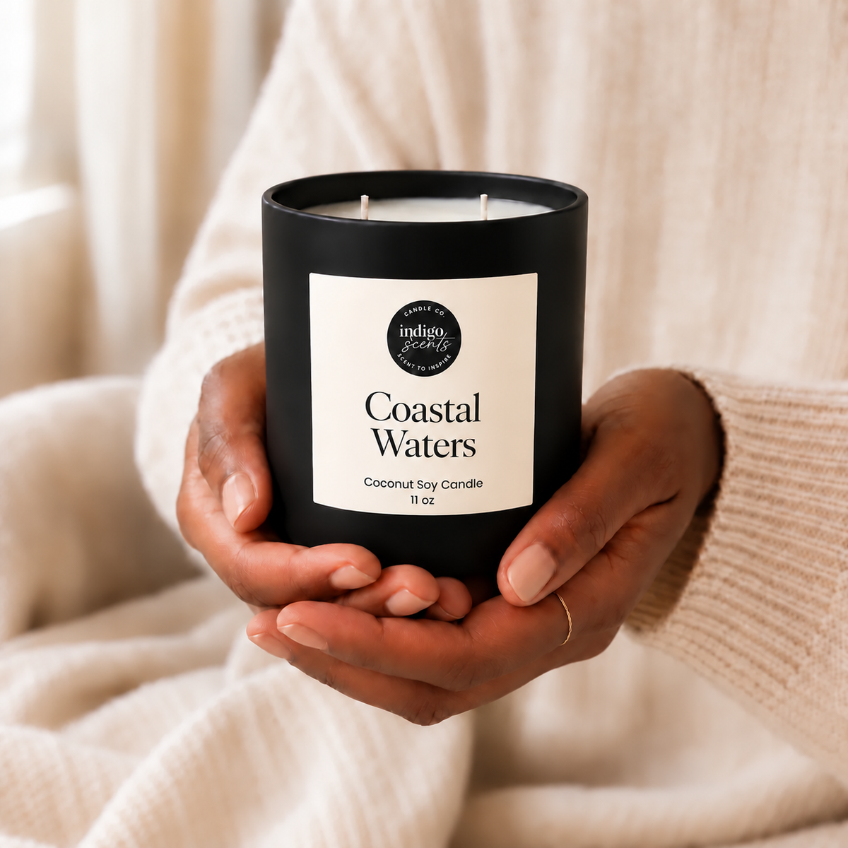 Coastal Waters Candle | Matte Black Jar