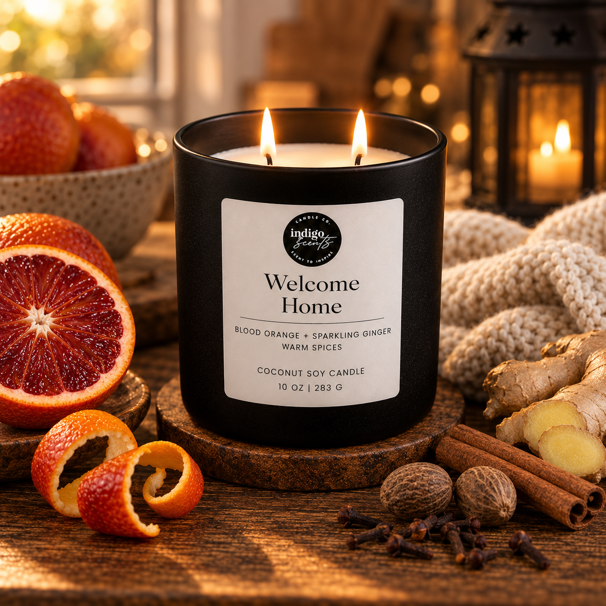 Welcome Home Winter Candle | 11 oz Matte Black Jar