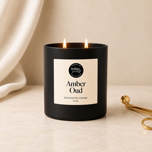 Amber Oud Candle | Matte Black Jar