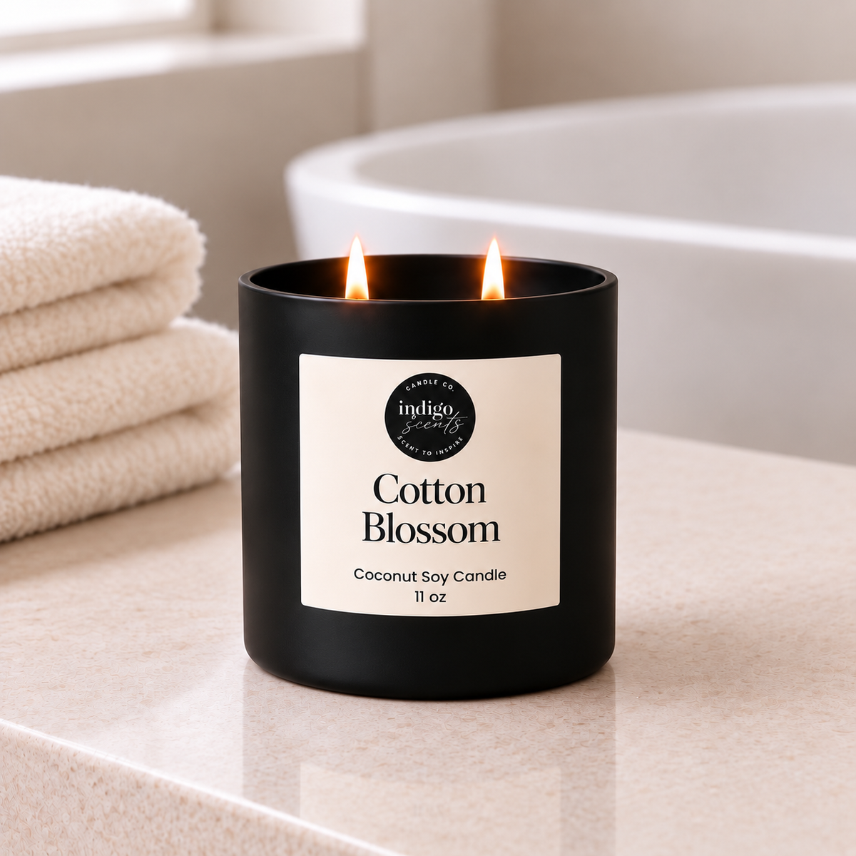 Cotton Blossom Candle | Matte Black Jar