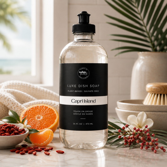 Indigo Scents Luxe Dish Soap | Plant-Based Concentrated Dish Liquid