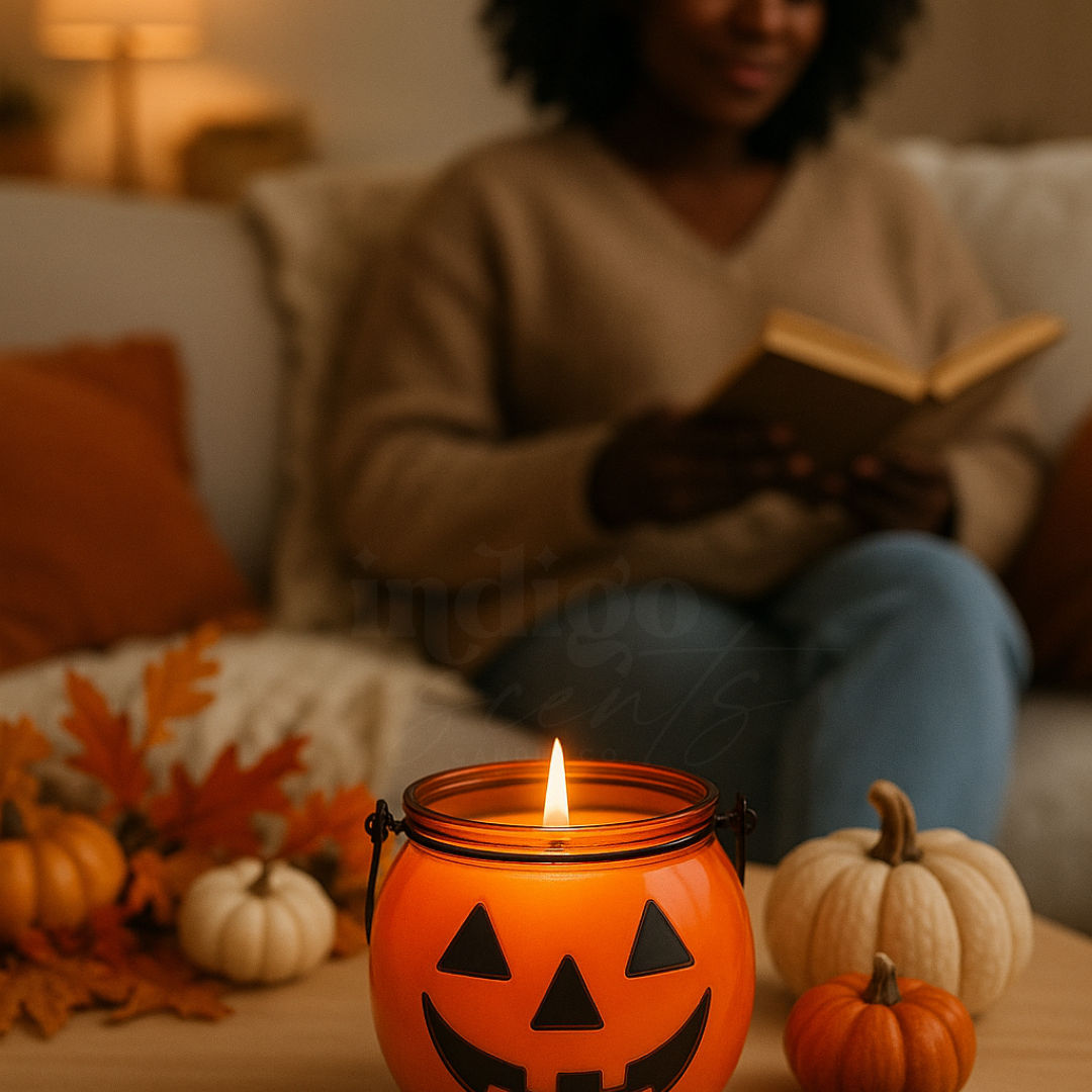 Jack-O’-Lantern Coconut Soy Candle | Festive Pumpkin Fall Candle