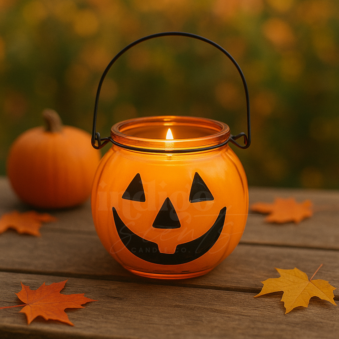Jack-O’-Lantern Coconut Soy Candle | Festive Pumpkin Fall Candle