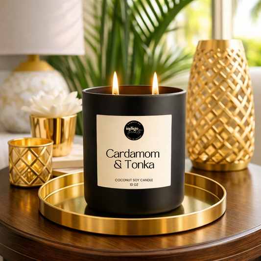 Cardamom & Tonka Candle | Matte Black Jar