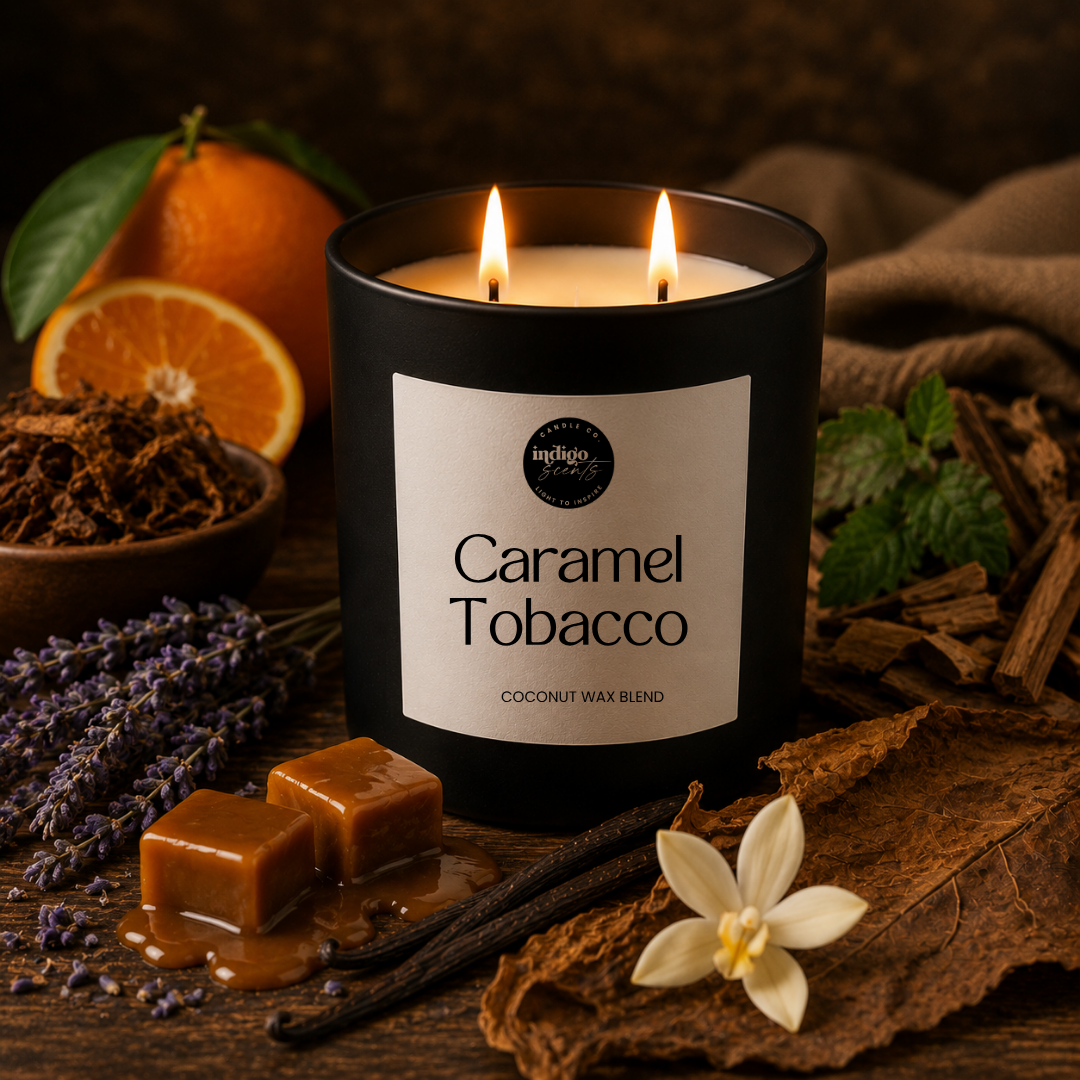 Caramel Tobacco Candle | Matte Black Jar