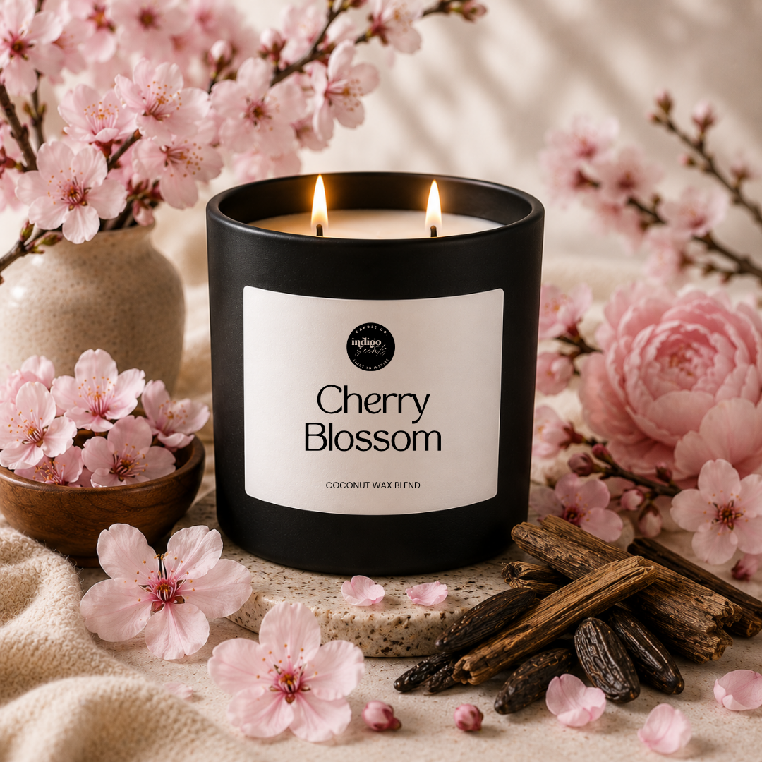 Cherry Blossom Candle | Matte Black Jar