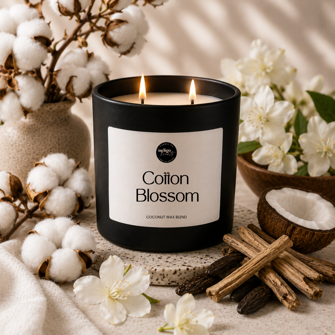 Cotton Blossom Candle | Matte Black Jar