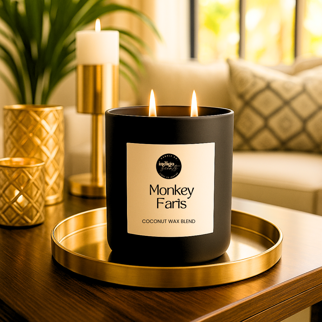 Monkey Farts | 10 oz. Matte Black Jar | Coconut Soy Candle
