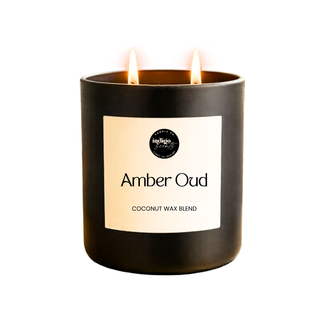 Amber Oud Candle | Matte Black Jar