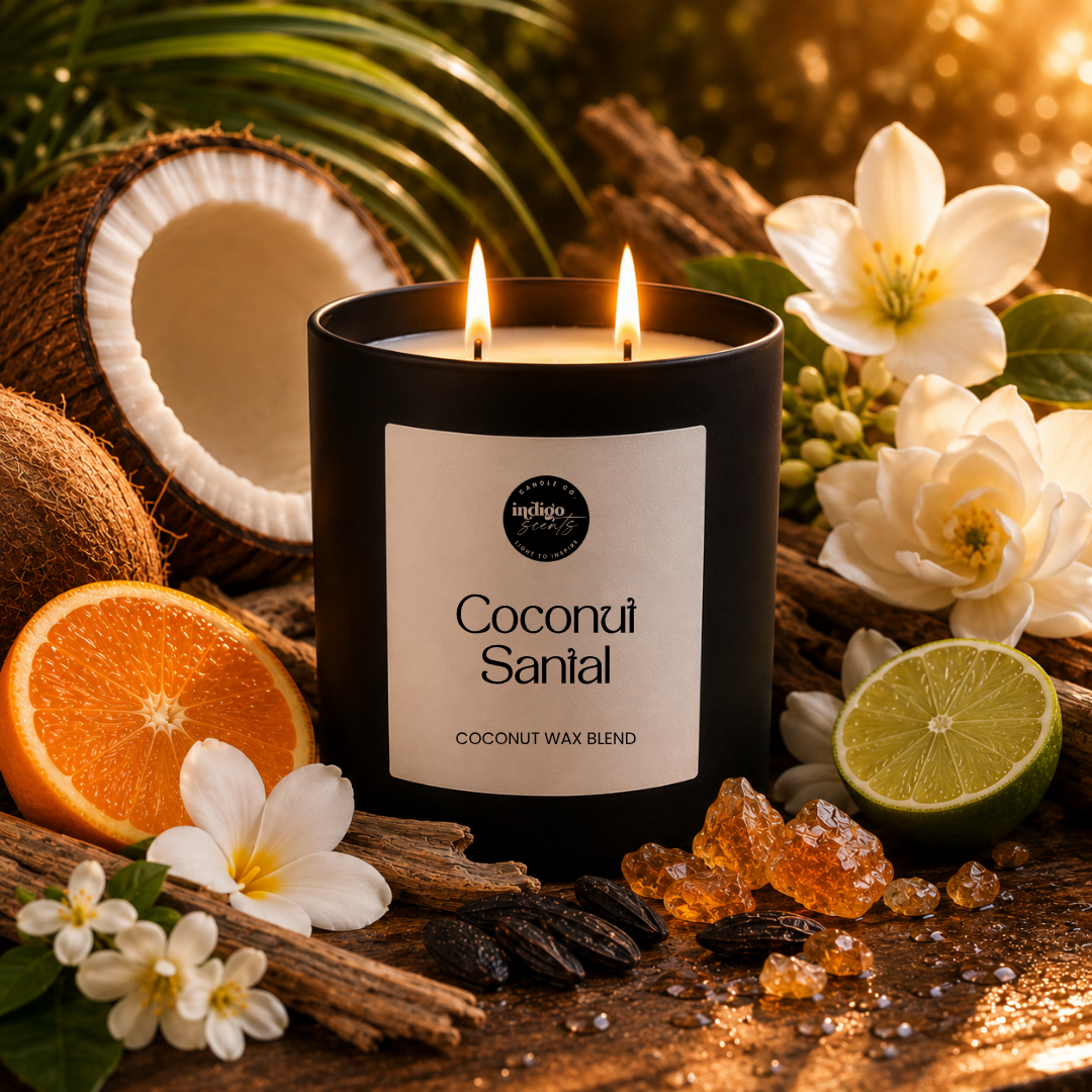 Coconut Santal Candle | Matte Black Jar
