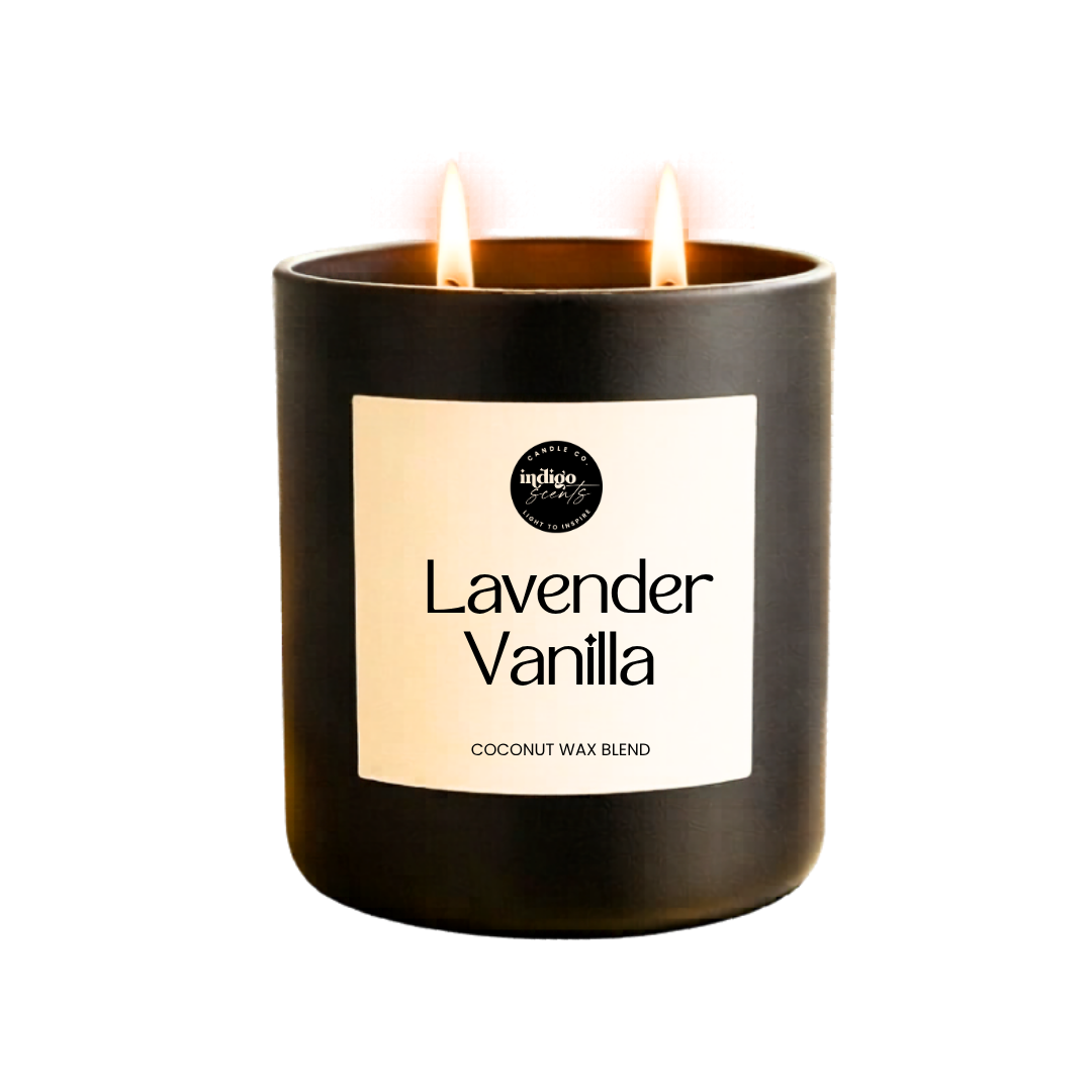 Lavender Vanilla Candle | Matte Black Jar