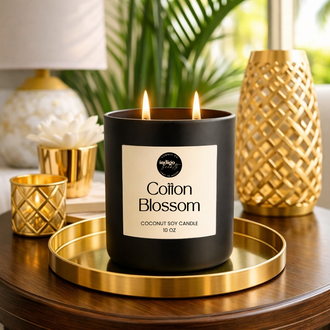 Cotton Blossom Candle | Matte Black Jar