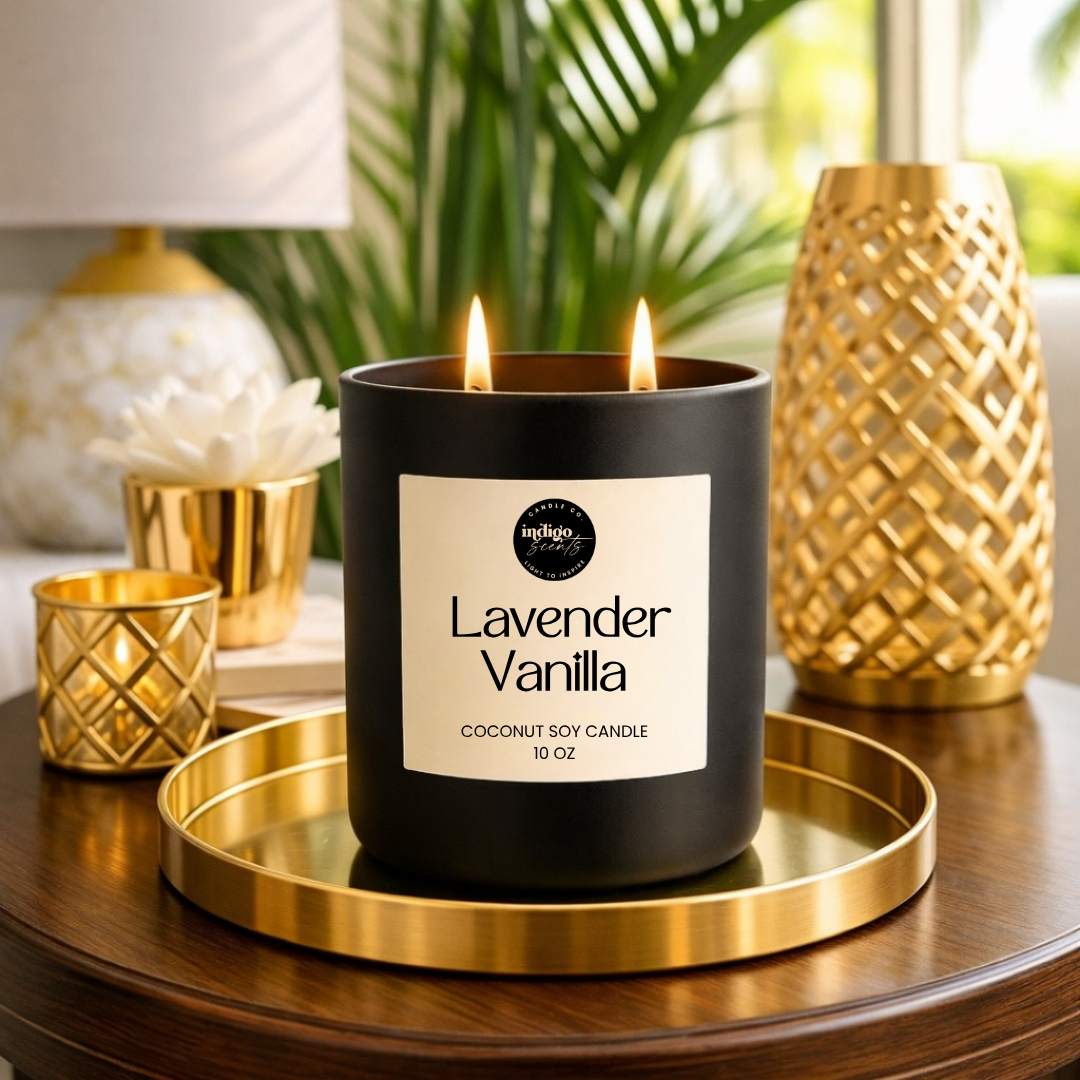 Lavender Vanilla Candle | Matte Black Jar