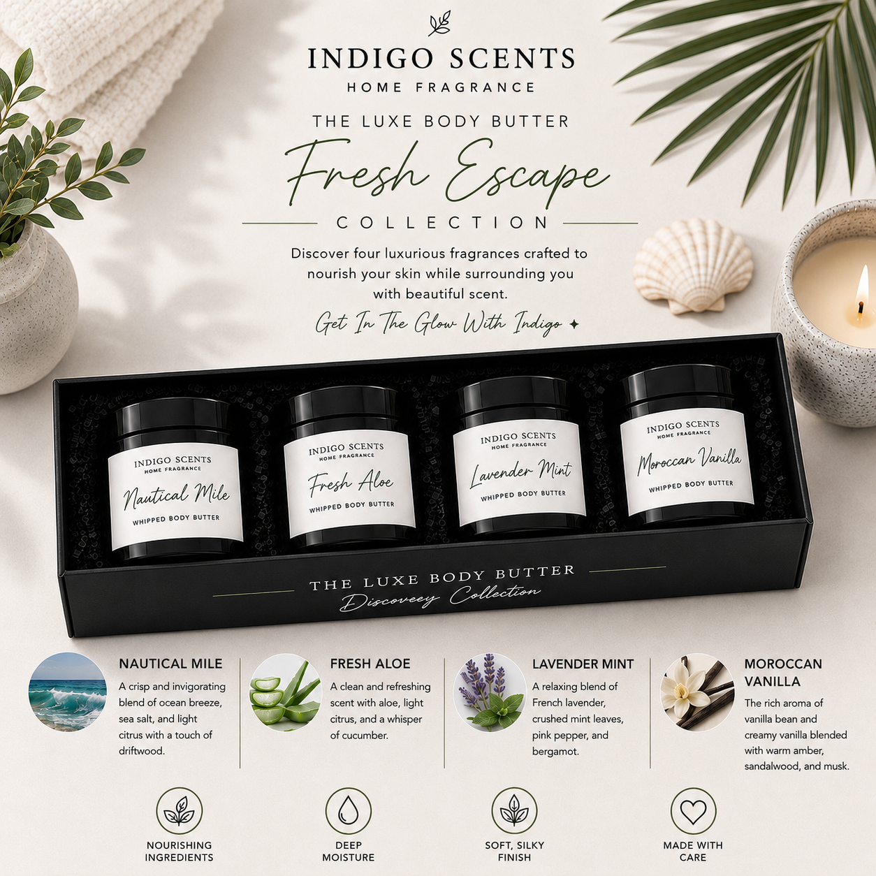 Luxe Body Butter Discovery Set | 4-Piece Whipped Body Butters