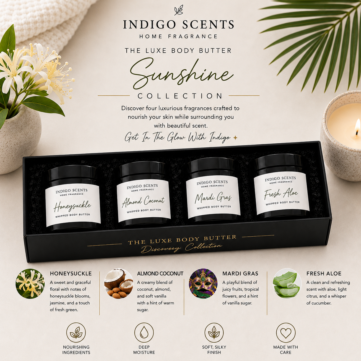 Luxe Body Butter Discovery Set | 4-Piece Whipped Body Butters